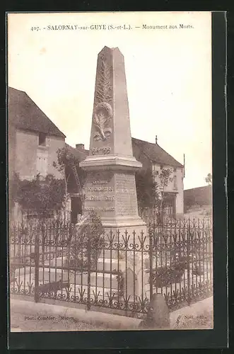 AK Salornay-sur-Guye, Monument aux Morts