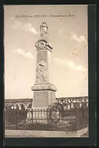 AK Saint-Lèger-sur-Dheune, Monument aux Morts