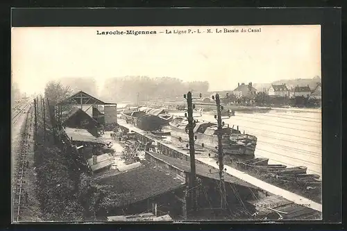 AK Laroche-Migennes, La Ligne P.-L.-M. Le Bassin du Canal