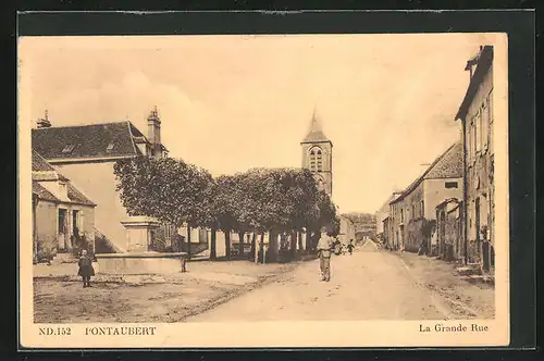 AK Pontaubert, La Grande Rue