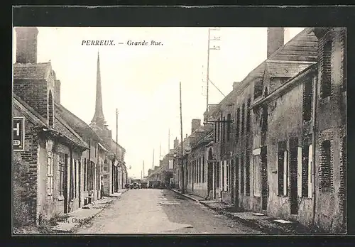 AK Perreux, Grande Rue, Strassenpartie