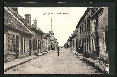 AK Perreux, Grande-Rue, Strassenpartie