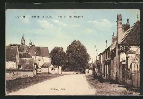 AK Percey, Rue du Bas-Beugnon