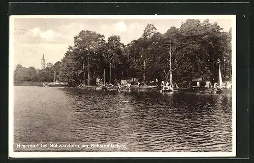 AK Wendisch Rietz, Negerdorf bei Schwarzhorn am Scharmützelsee