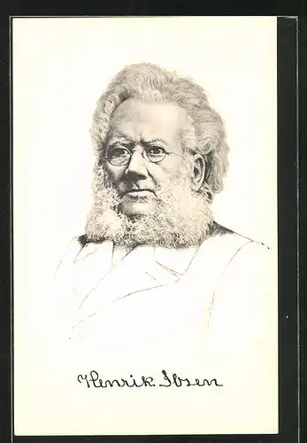 AK Porträt von Henrik Ibsen (1828-1906)