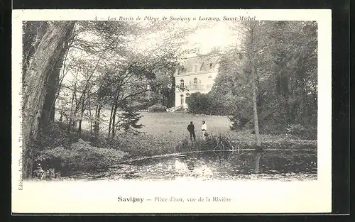 AK Savigny, Piece d`eau, vue de la Riviere