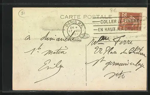 AK Main-les-Arpajons, Chateau de Chanteloup, Ansicht vom Wasser aus
