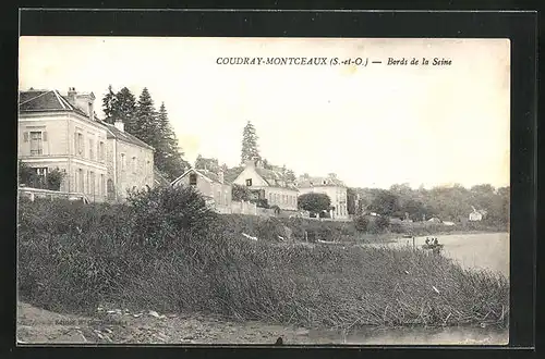 AK Coudray-Montceaux, Bords de la Seine