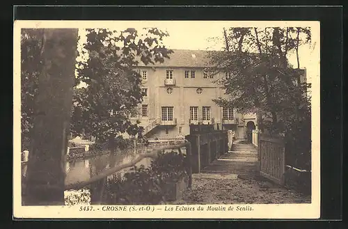 AK Crosne, Les Ecluses du Moulin de Senlis