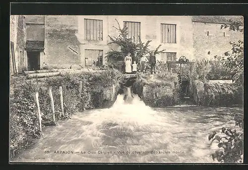 AK Arpajon, Le Clos Cerpied, Vue du deversoir de l`ancien Moulin