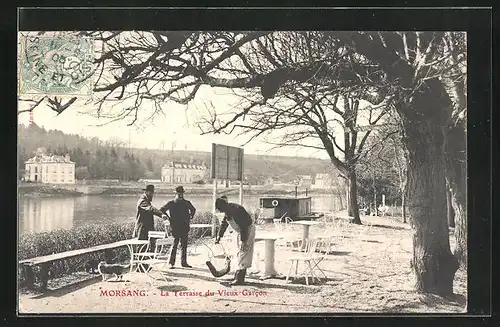 AK Morsang, La Terrasse du Vieux Garcon