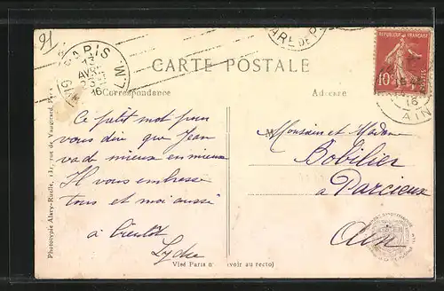 AK Ris-Orangis, Hopital Militaire, parc vers l`Entree