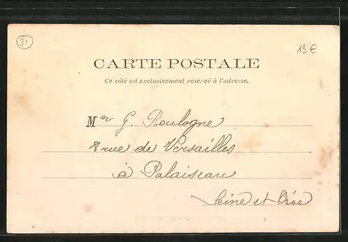 AK Longjumeau, Le Panorama, Mann mit Hund unterwegs