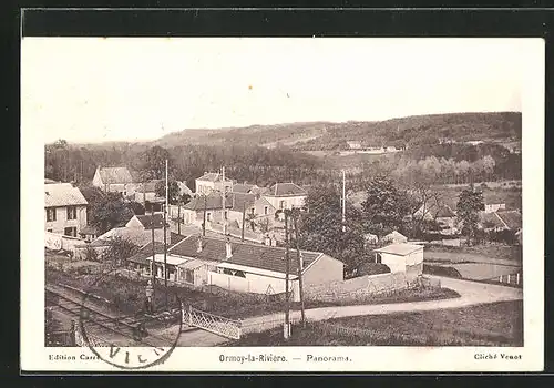 AK Ormoy-la-Riviere, Panoramaansicht der Ortschaft