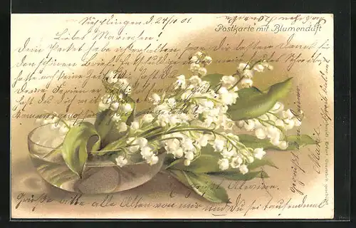 Duft-AK Blumen in Vase mit Blumenduft