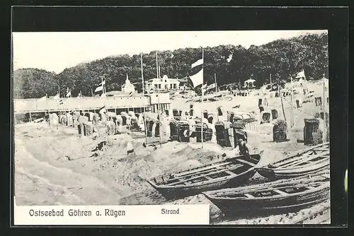 AK Göhren auf Rügen, Strandleben