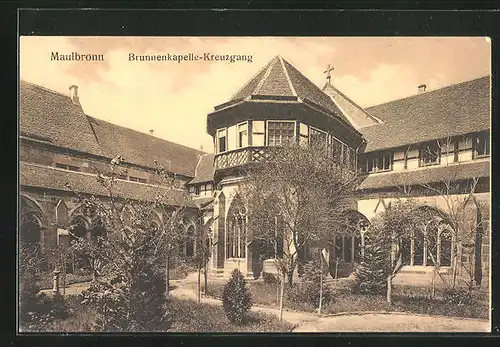 AK Maulbronn, Brunnenkapelle mit Kreuzgang