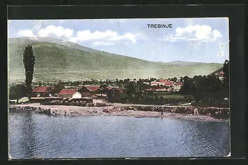 AK Trebinje, Ortsansicht vom Wasser aus