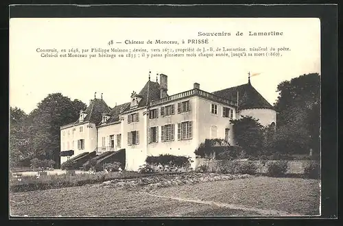 AK Prissè, Chateau de Monceau - Souvenirs Lamartine