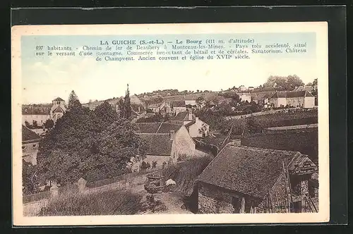 AK La Guiche, Le Bourg, vue gènèrale