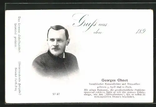 AK Porträt vom Dichter und Dramatiker Georges Ohnet