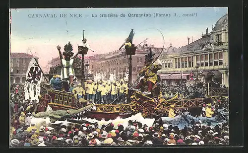 AK Carnaval de Nice, La croisière de Gargantua