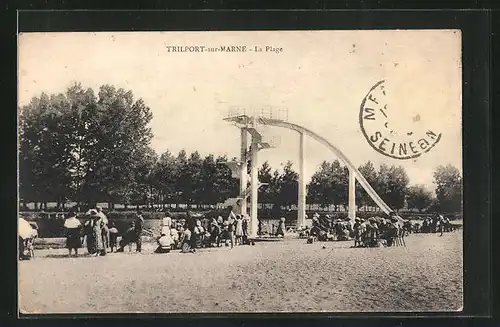 AK Trilport-sur-Marne, La Plage