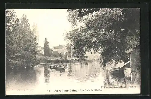 AK Moret-sur-Loing, Un Coin de Rivière