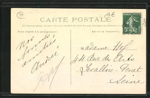 AK Courcelles-sous-Jouarre, Le Petit Morin
