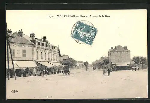 AK Montereau, Place et Avenue de la Gare