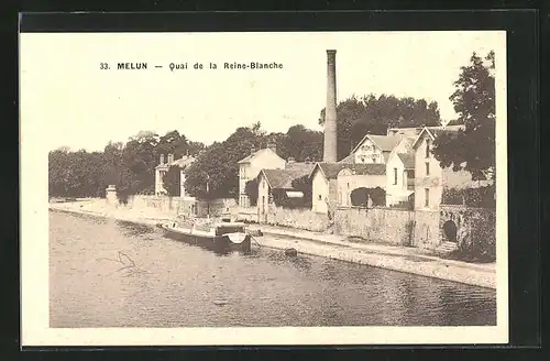 AK Melun, Quai de la Reine-Blanche