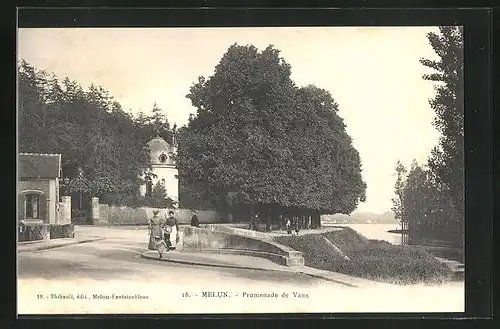 AK Melun, Promenade de Vaux