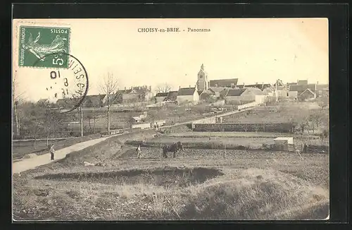 AK Choisy-en-Brie, Panorama aus der Vogelschau