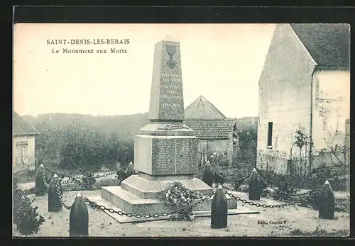 AK Saint-Denis-les-Rebais, Le Monument aux Morts