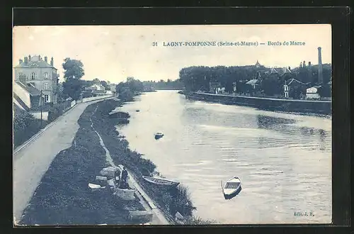 AK Lagny-Pomponne, Bords de Marne