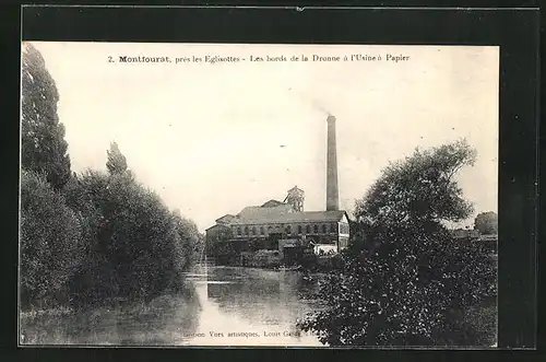 AK Montfourat, Les bords de la Dronne á l`Usine á Papier