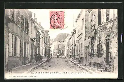 AK Ligny-le-Chatel, Grande-Rue