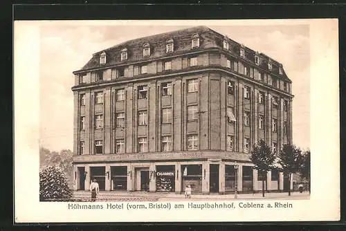 AK Koblenz am Rhein, Hotel Höhmann am Hauptbahnhof