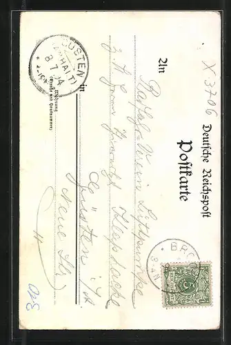 Vorläufer-Lithographie Brocken, 1894, Hotel mit Aussichtsturm