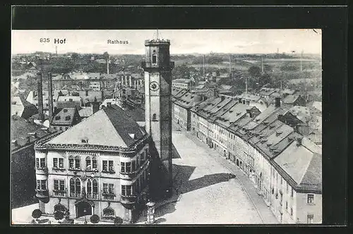 AK Hof, Blick auf das Rathaus