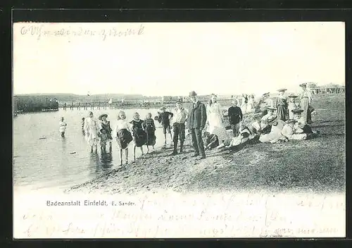 AK Neumünster-Einfeld, Kinder in der Badeanstalt