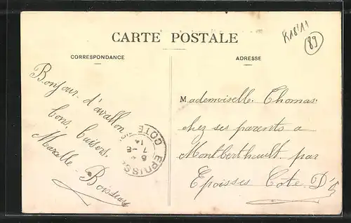 AK Avallon, La Rue aux Moines et Rue Carnot