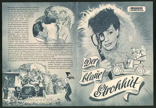 Filmprogramm PFI, Der blaue Strohhut, Margot Hielscher, Gisela Schmidting, Regie: V. Tourjansky