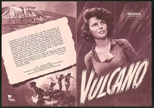 Filmprogramm PFI Nr. 7 /54, Vulcano, Anna Magnani, Rossano Brazzi, Regie: William Dieterle