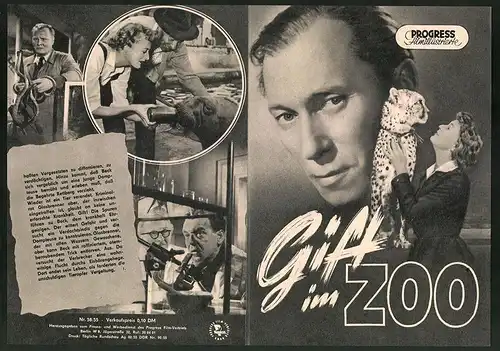 Filmprogramm PFI Nr. 58 /55, Gift im Zoo, Irene von Meyendorff, Carl Raddatz, Regie: Hans Müller