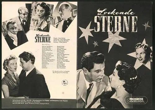 Filmprogramm PFI Nr. 61 /55, Lockende Sterne, Rudolf Prack, Ilse Steppat, Regie: Hans Müller