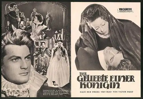 Filmprogramm PFI Nr. 46 /54, Der Geliebte einer Königin, Jean Marais, Danielle Darrieux, Regie: Pierre Billon