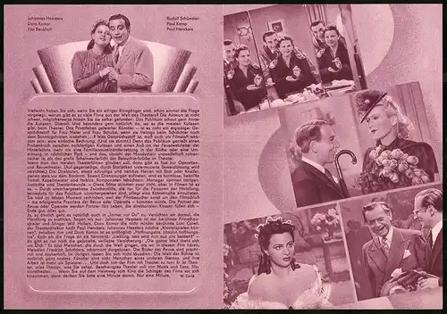 Filmprogramm PFI Nr. 35 /53, Immer nur Du!, Johannes Heesters, Dora Komar, Rudolf Schündler