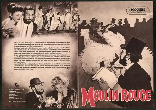 Filmprogramm PFI Nr. 43 /54, Moulin Rouge, José Ferrer, Colette Marchand, Regie: John Huston