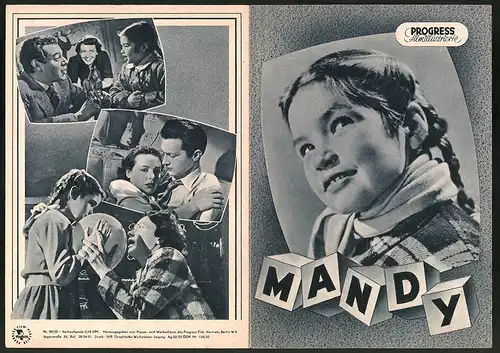 Filmprogramm PFI Nr. 90 /55, Mandy, Phyllis Calvert, Jack Hawkins, Regie: Alexander Mackendrick